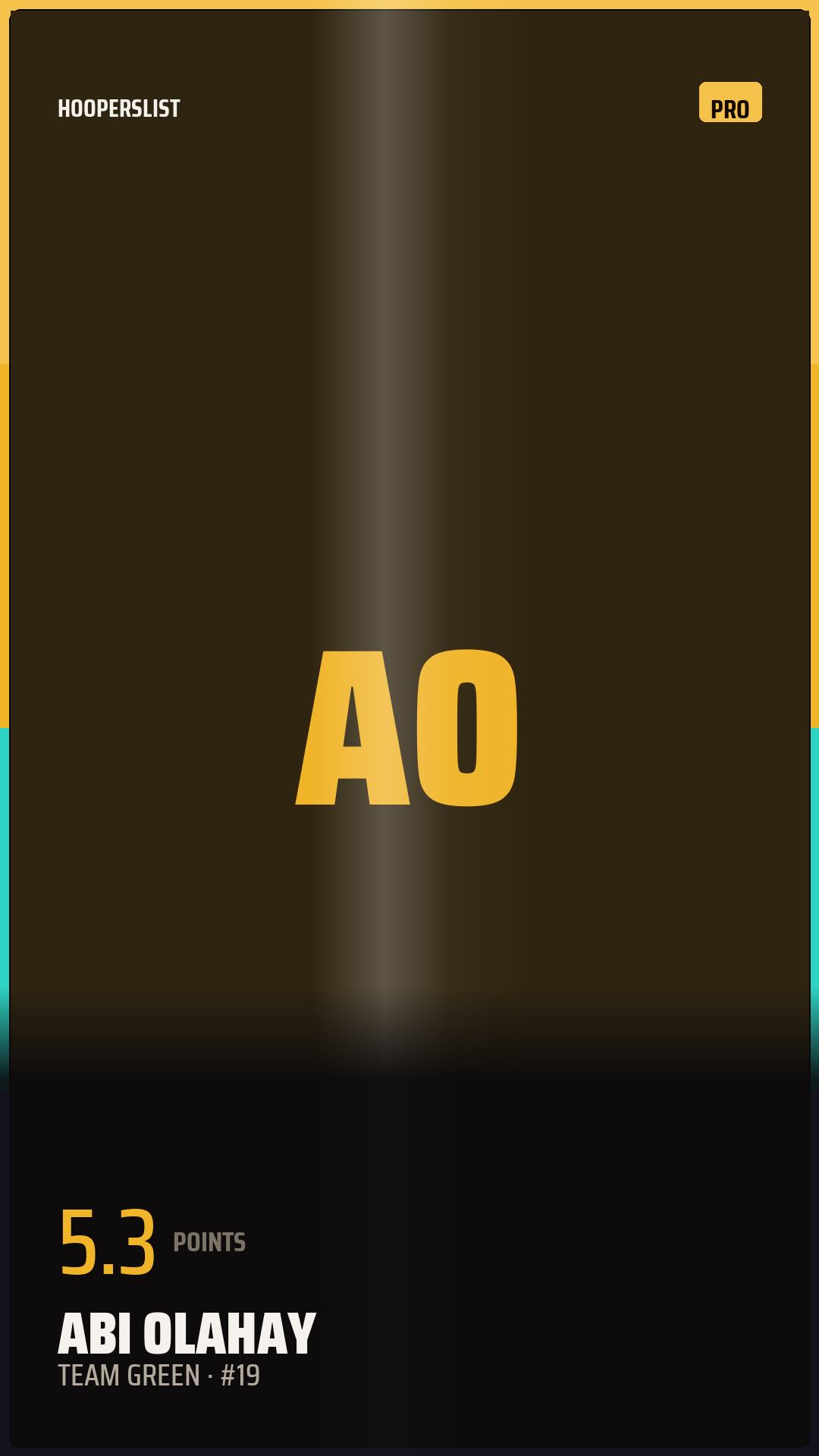 Foil Rookie card style preview