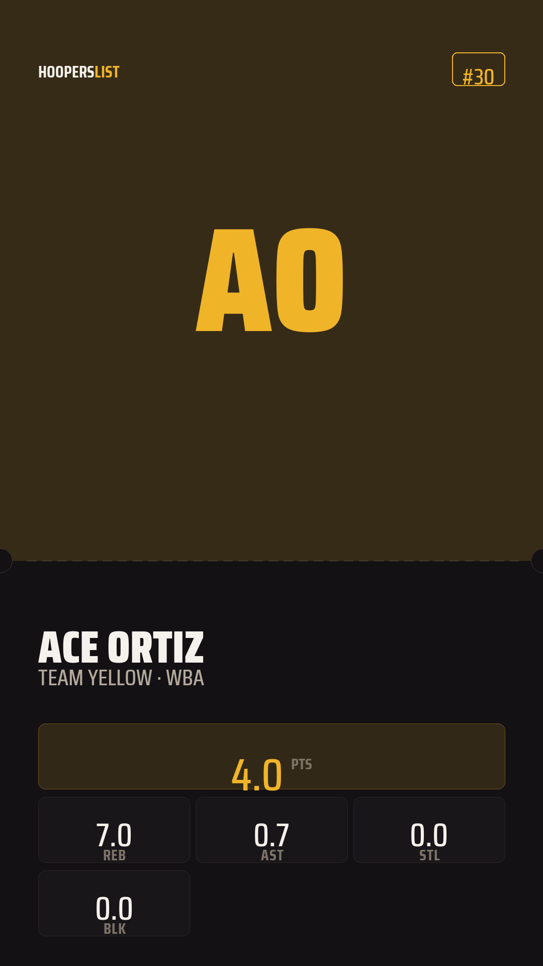 Ticket Stub card style preview