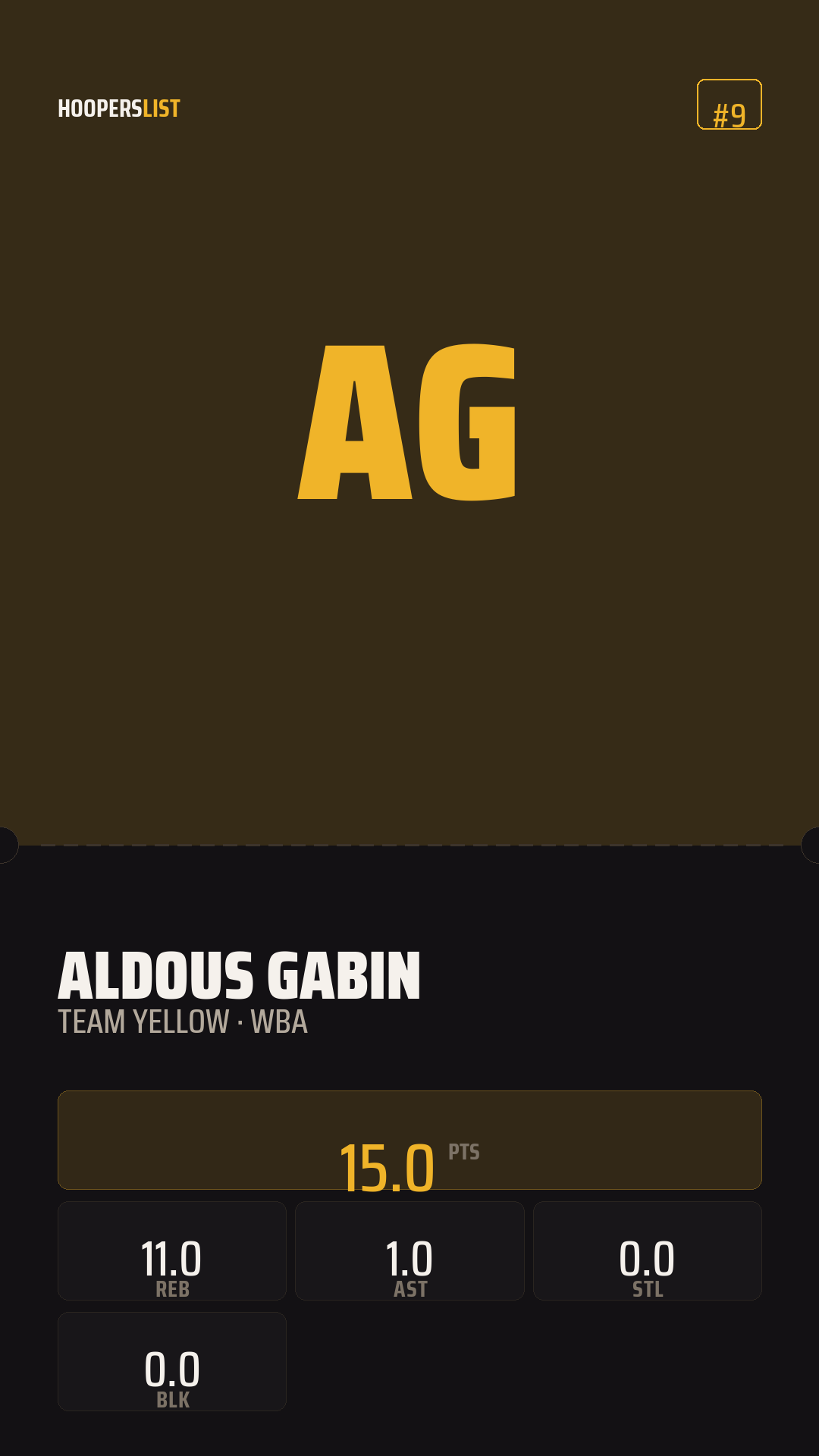 Ticket Stub card style preview