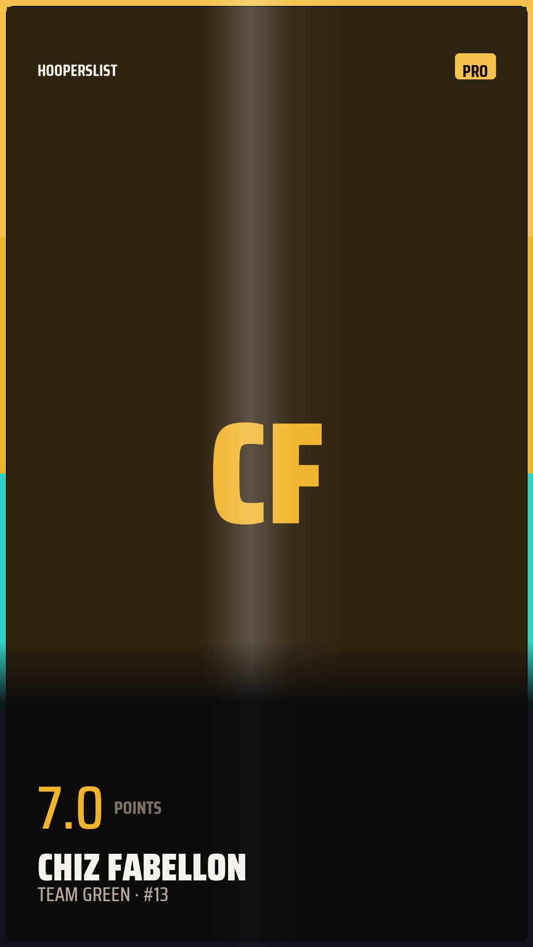 Foil Rookie card style preview