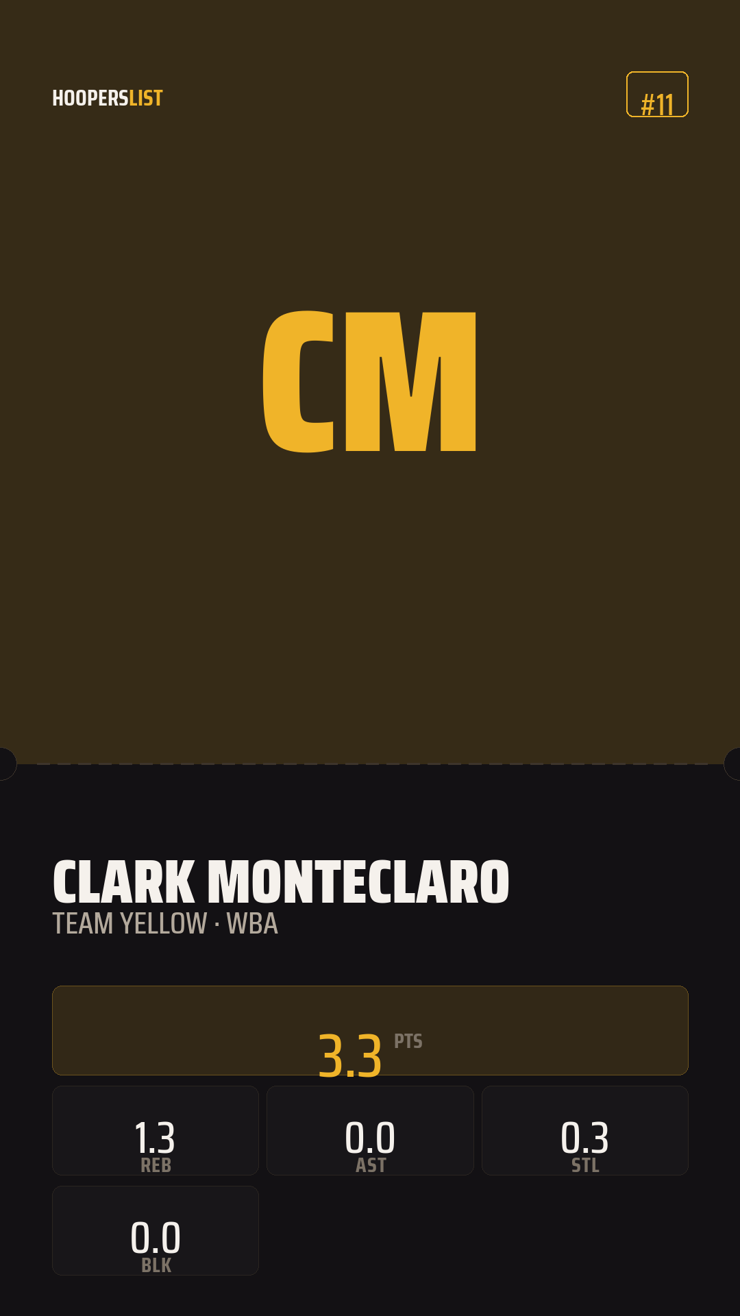 Ticket Stub card style preview