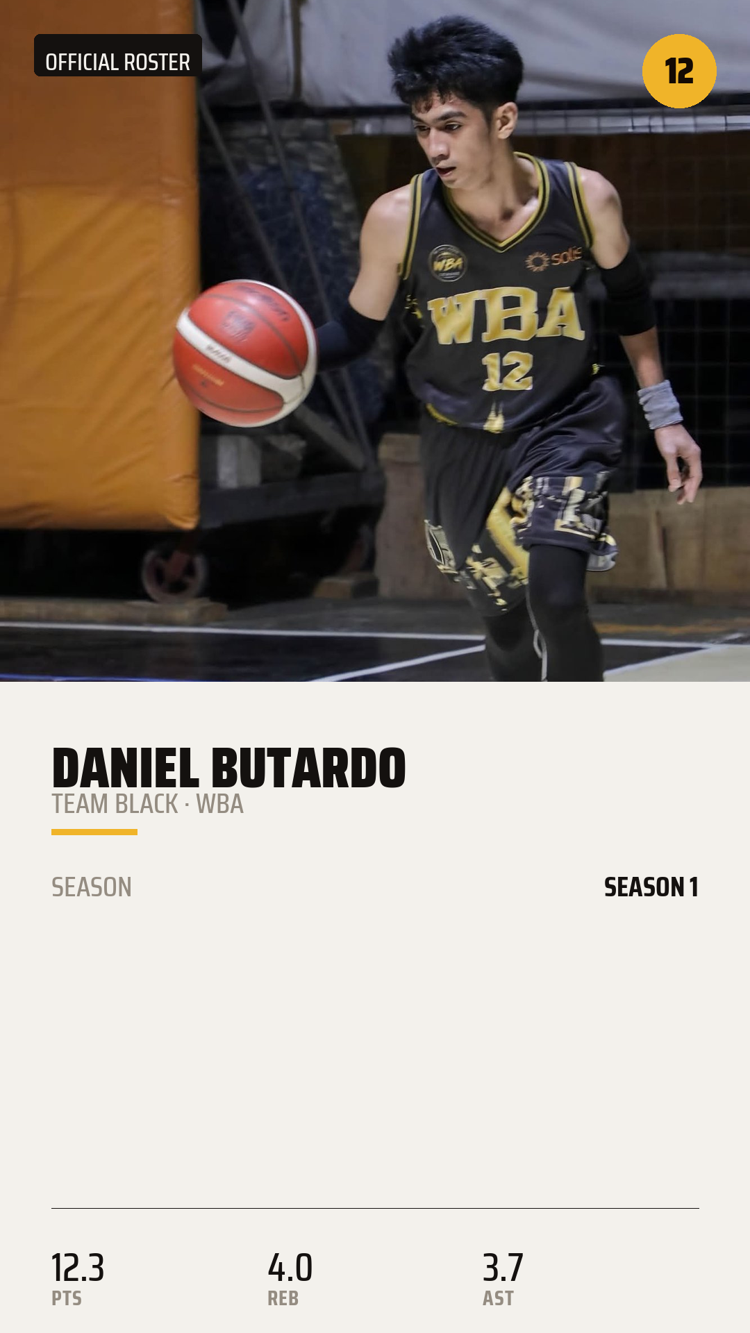 Official Roster Card card style preview