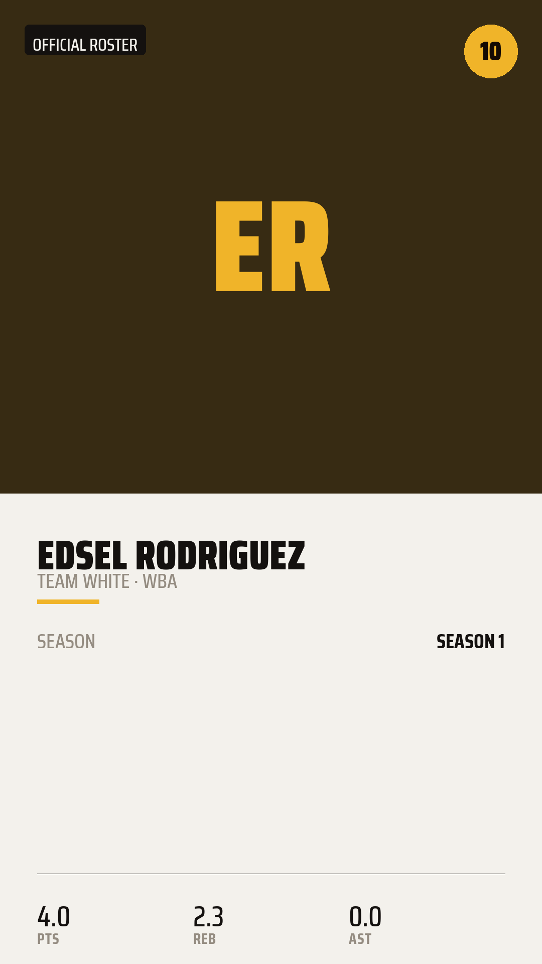 Official Roster Card card style preview