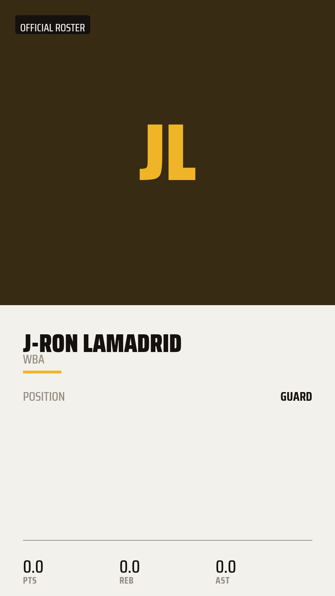 Official Roster Card card style preview