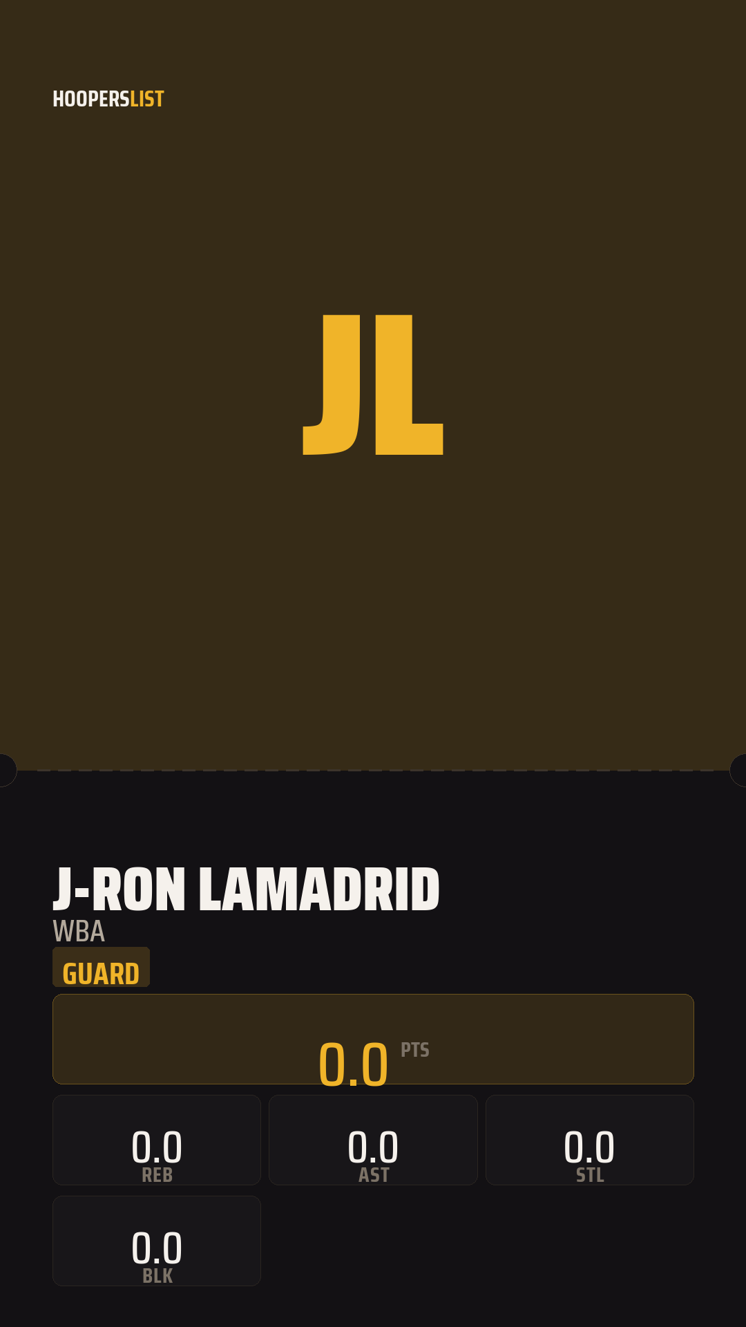 Ticket Stub card style preview