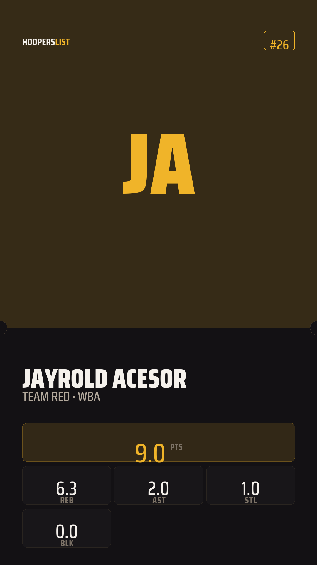 Ticket Stub card style preview