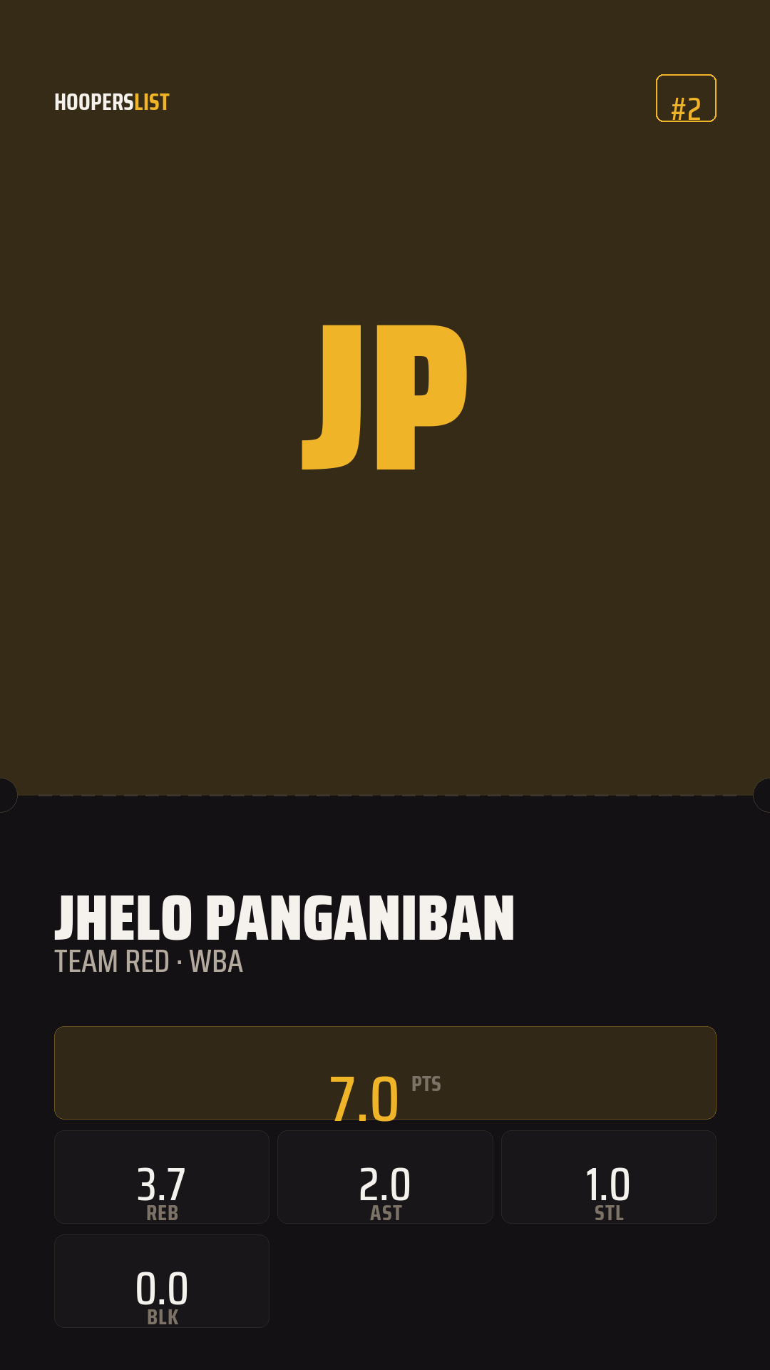 Ticket Stub card style preview