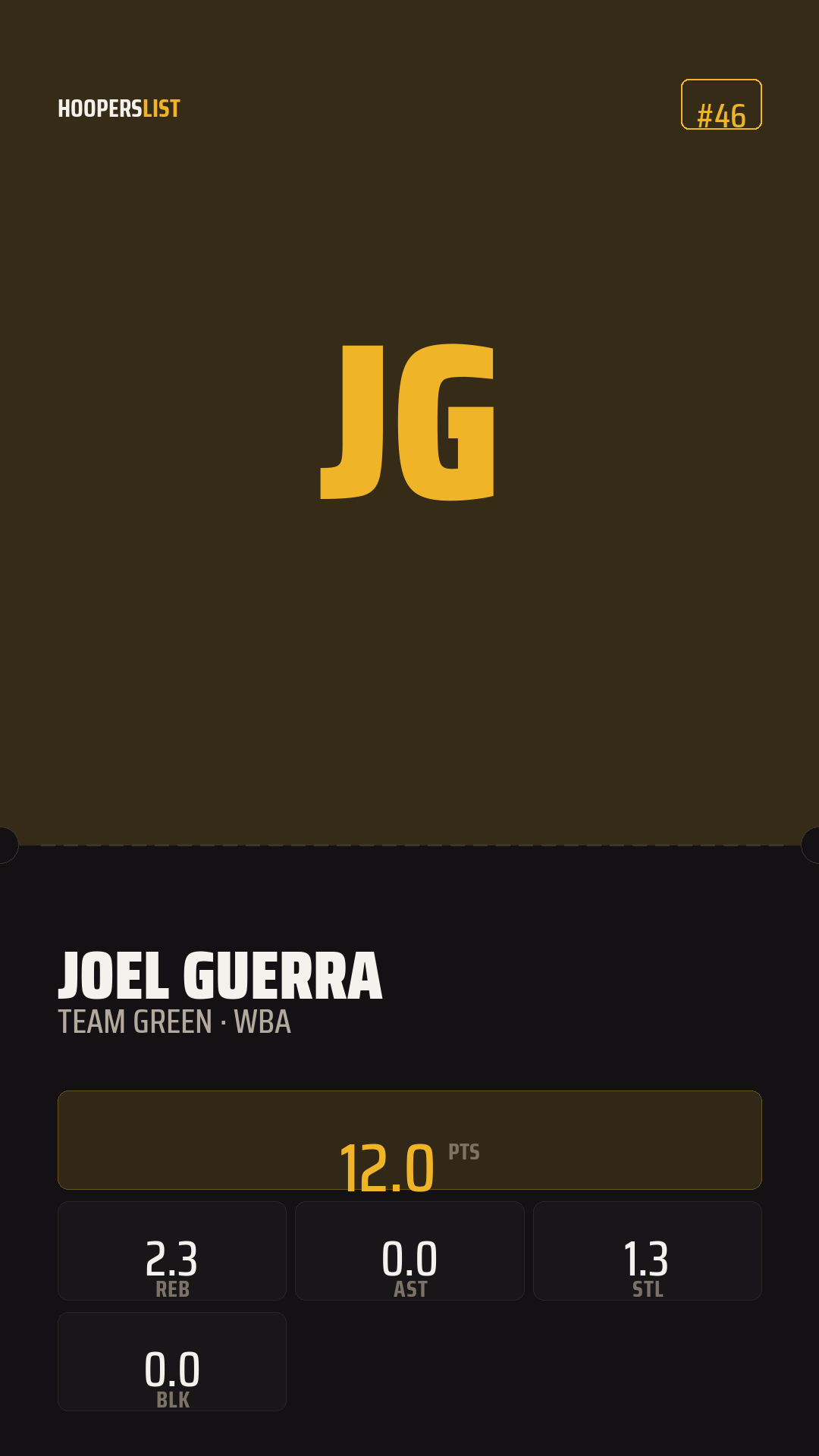 Ticket Stub card style preview