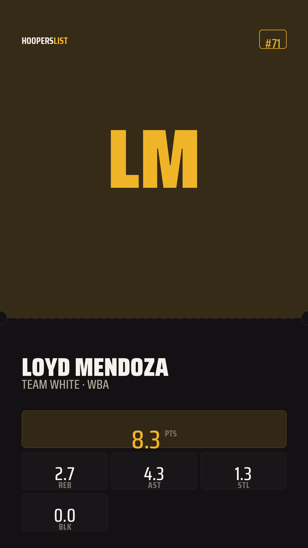 Ticket Stub card style preview