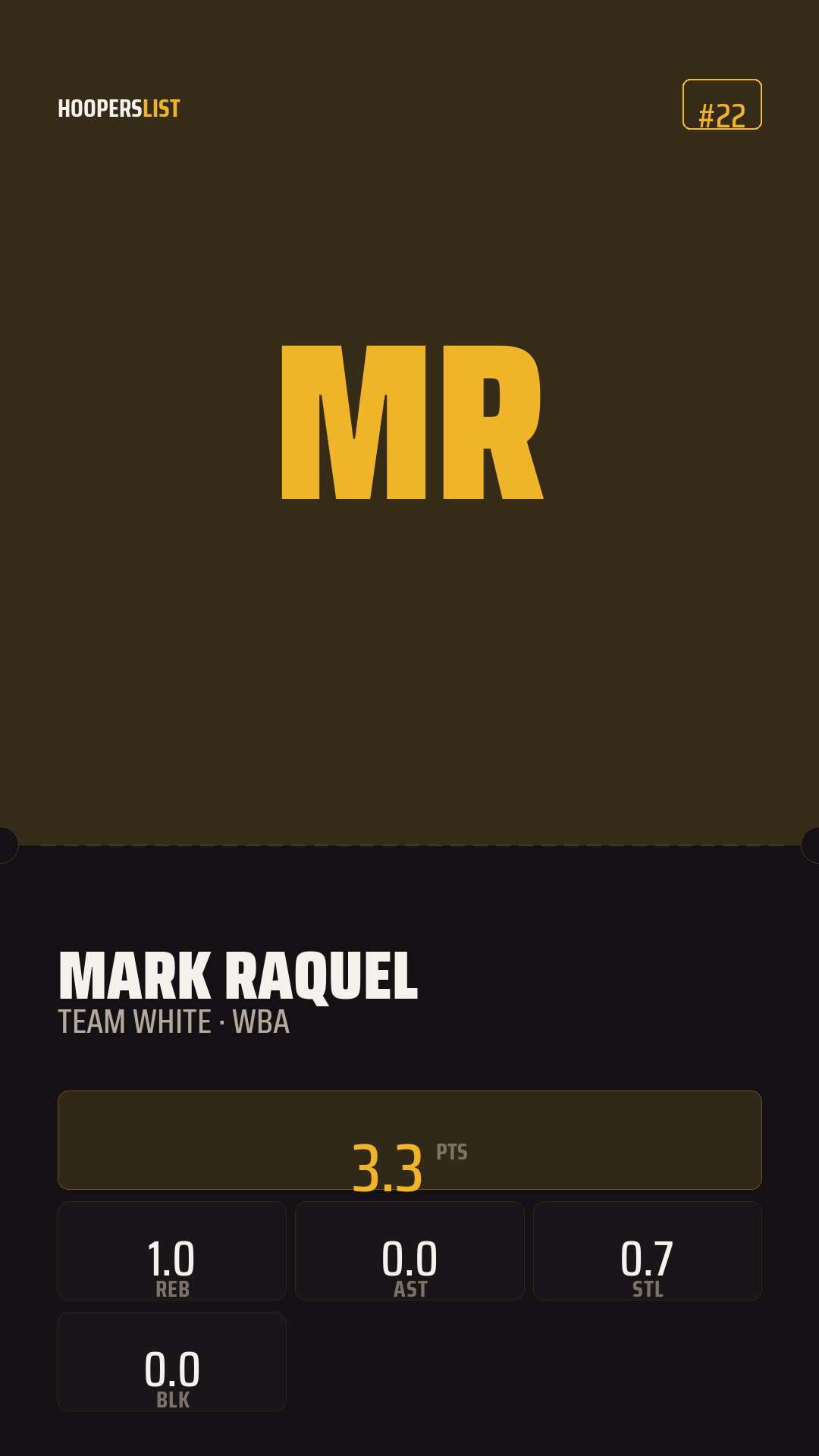 Ticket Stub card style preview