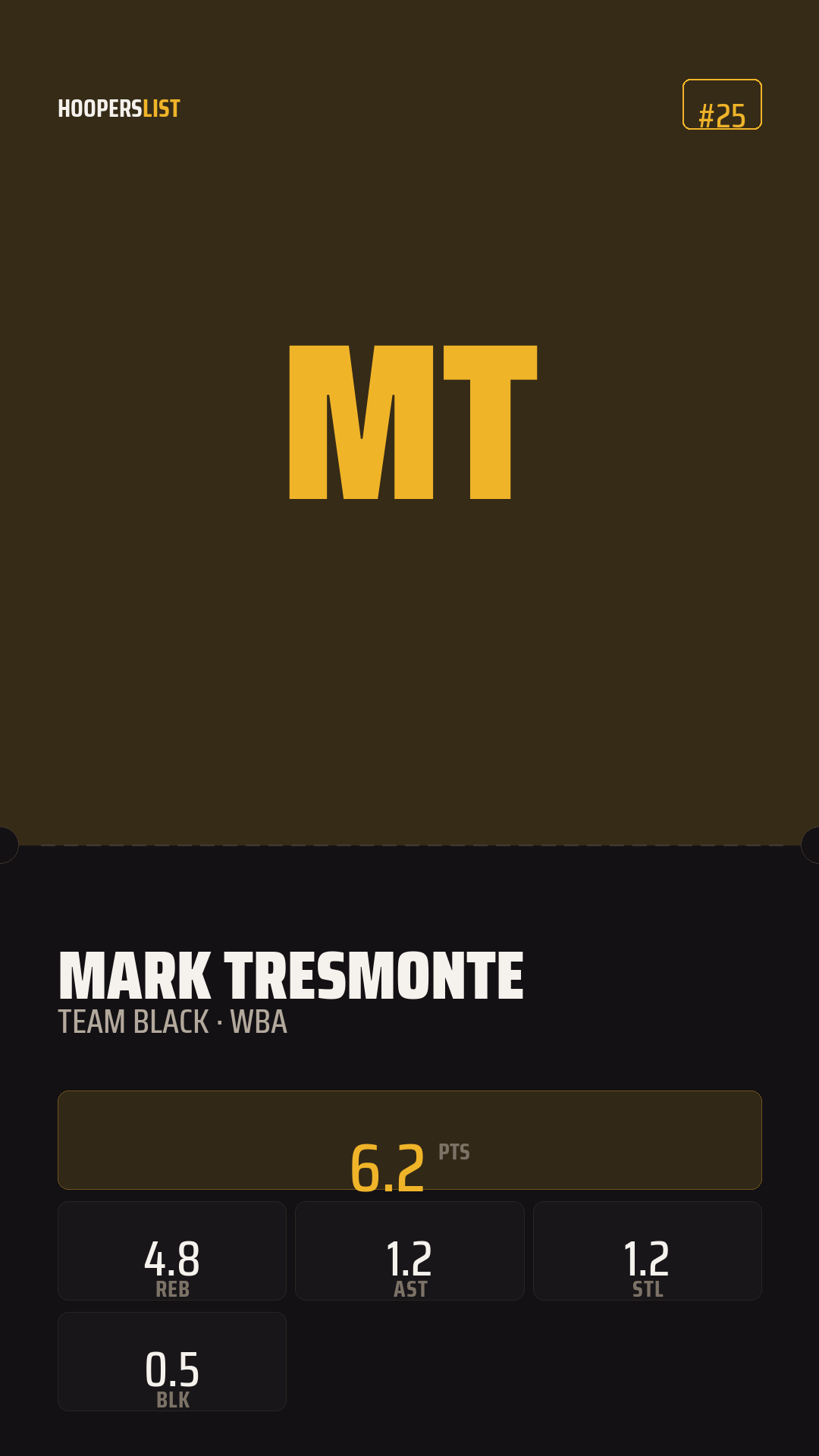 Ticket Stub card style preview