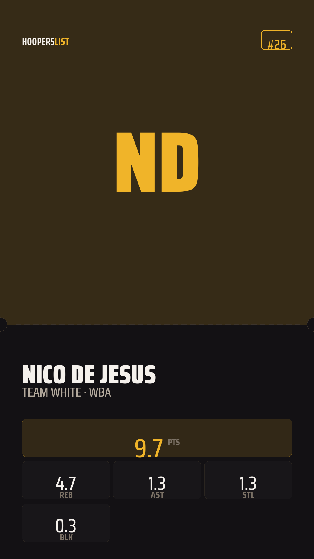Ticket Stub card style preview
