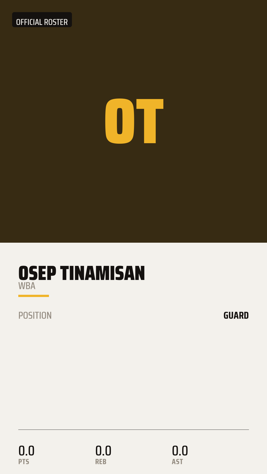 Official Roster Card card style preview