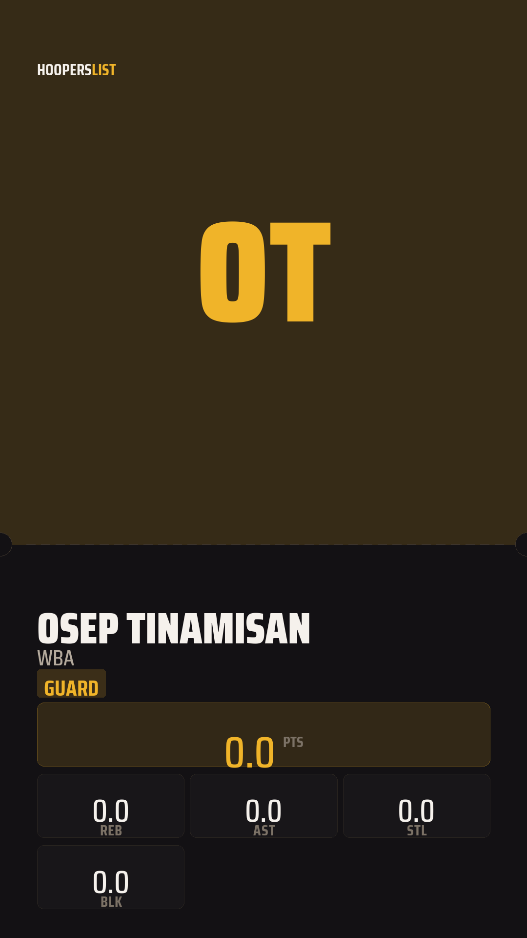 Ticket Stub card style preview