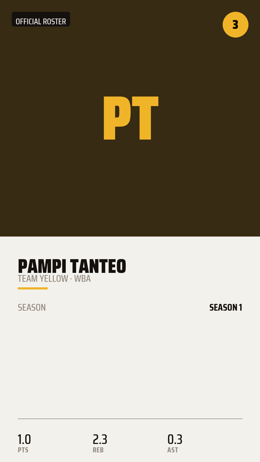 Official Roster Card card style preview