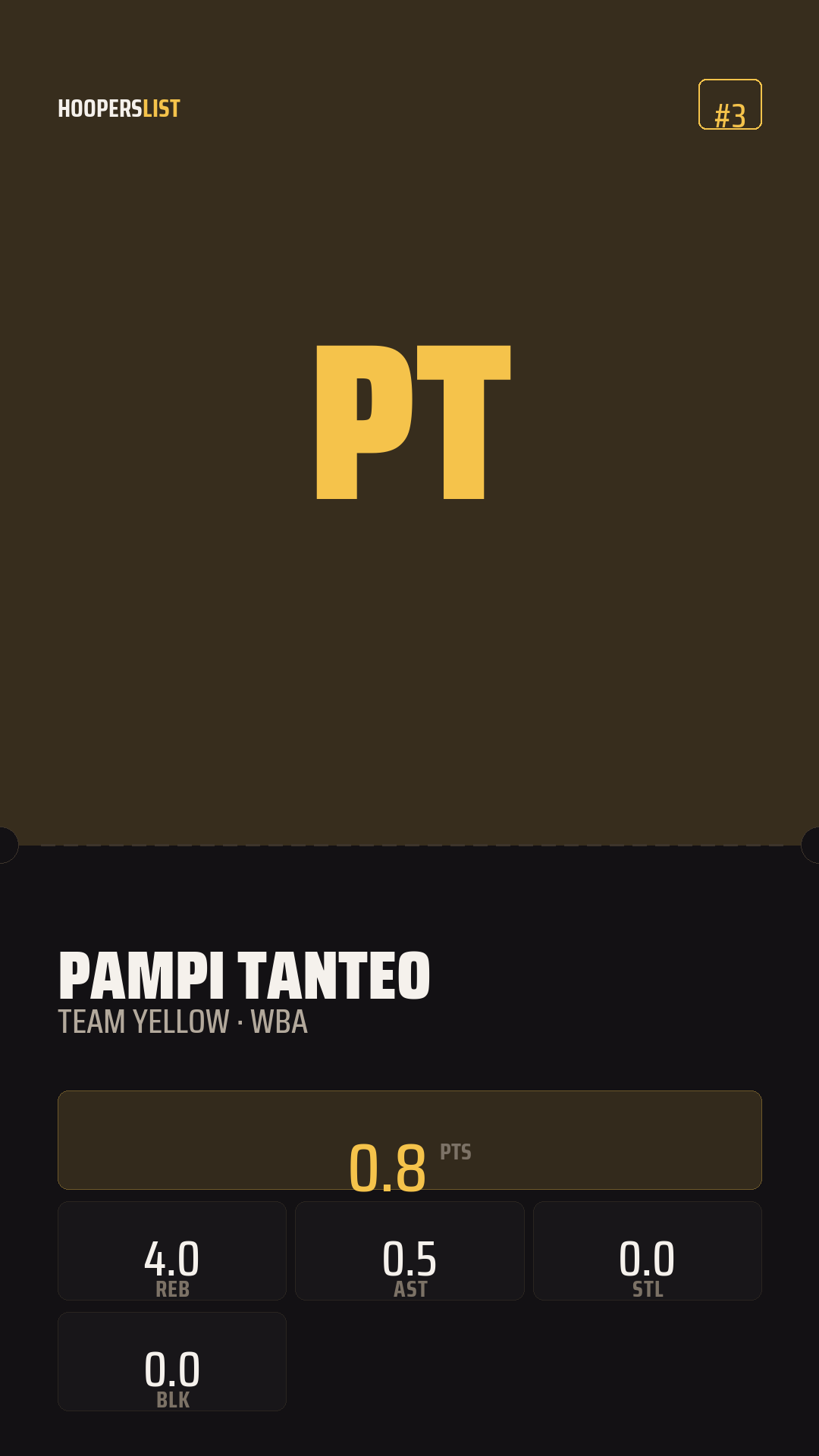 Ticket Stub card style preview