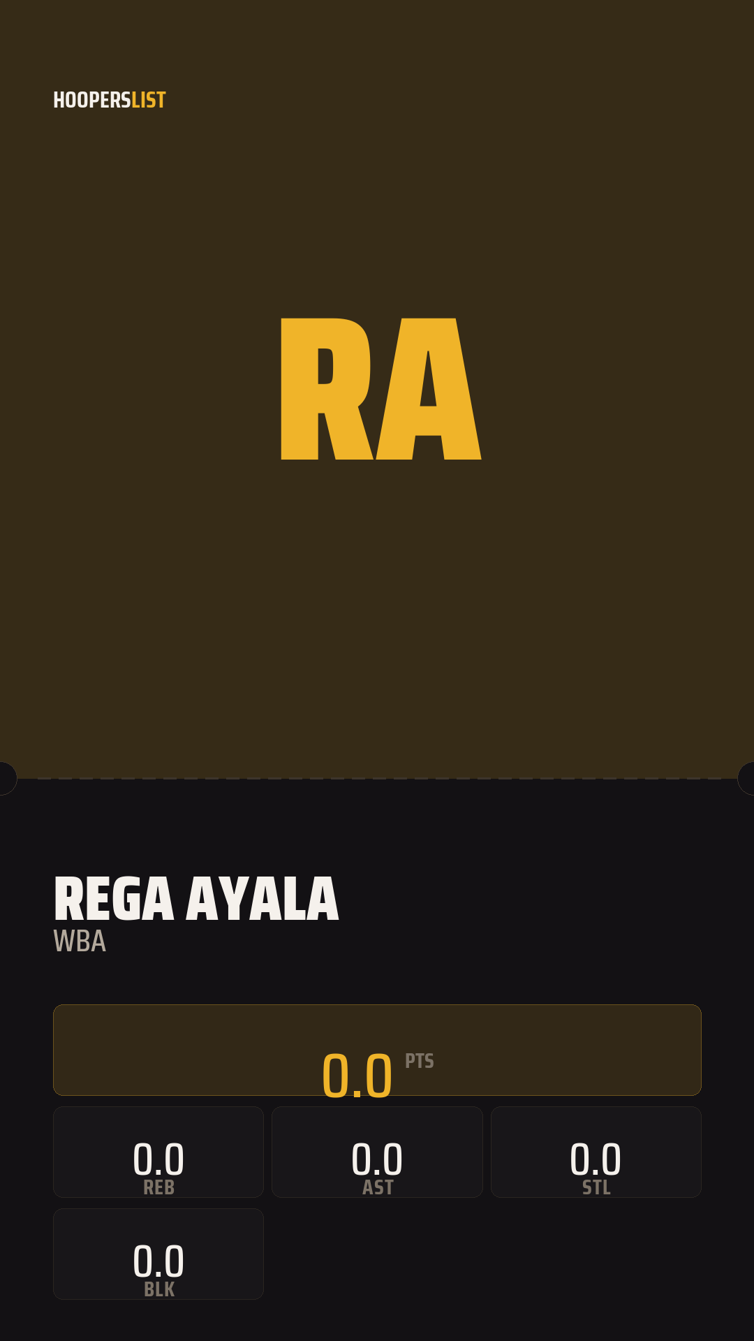Ticket Stub card style preview