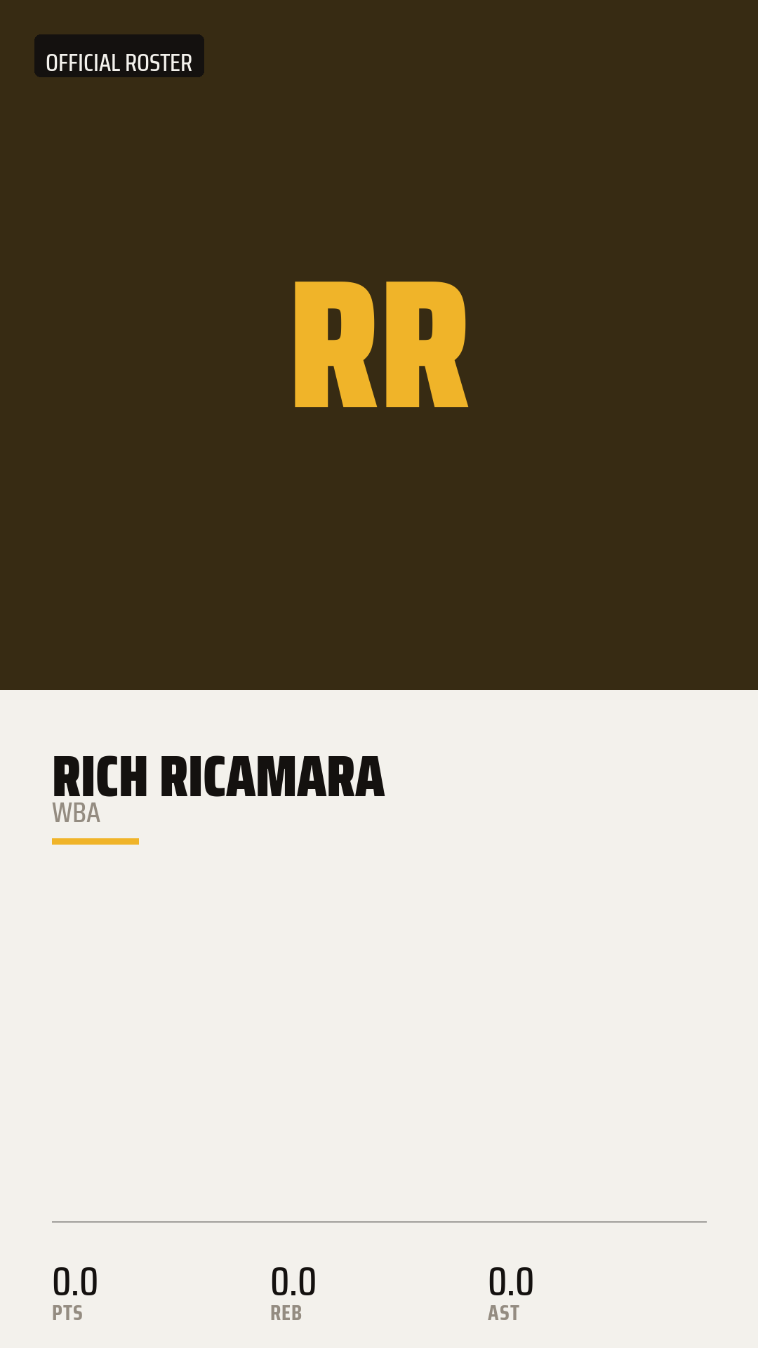 Official Roster Card card style preview