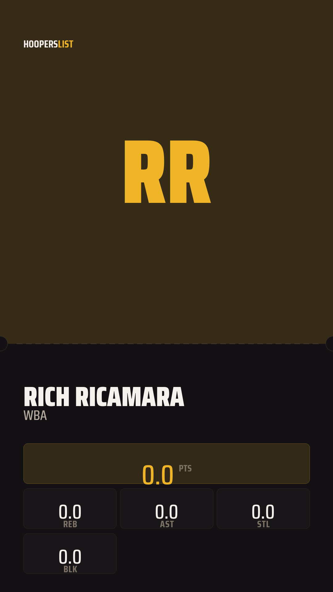 Ticket Stub card style preview