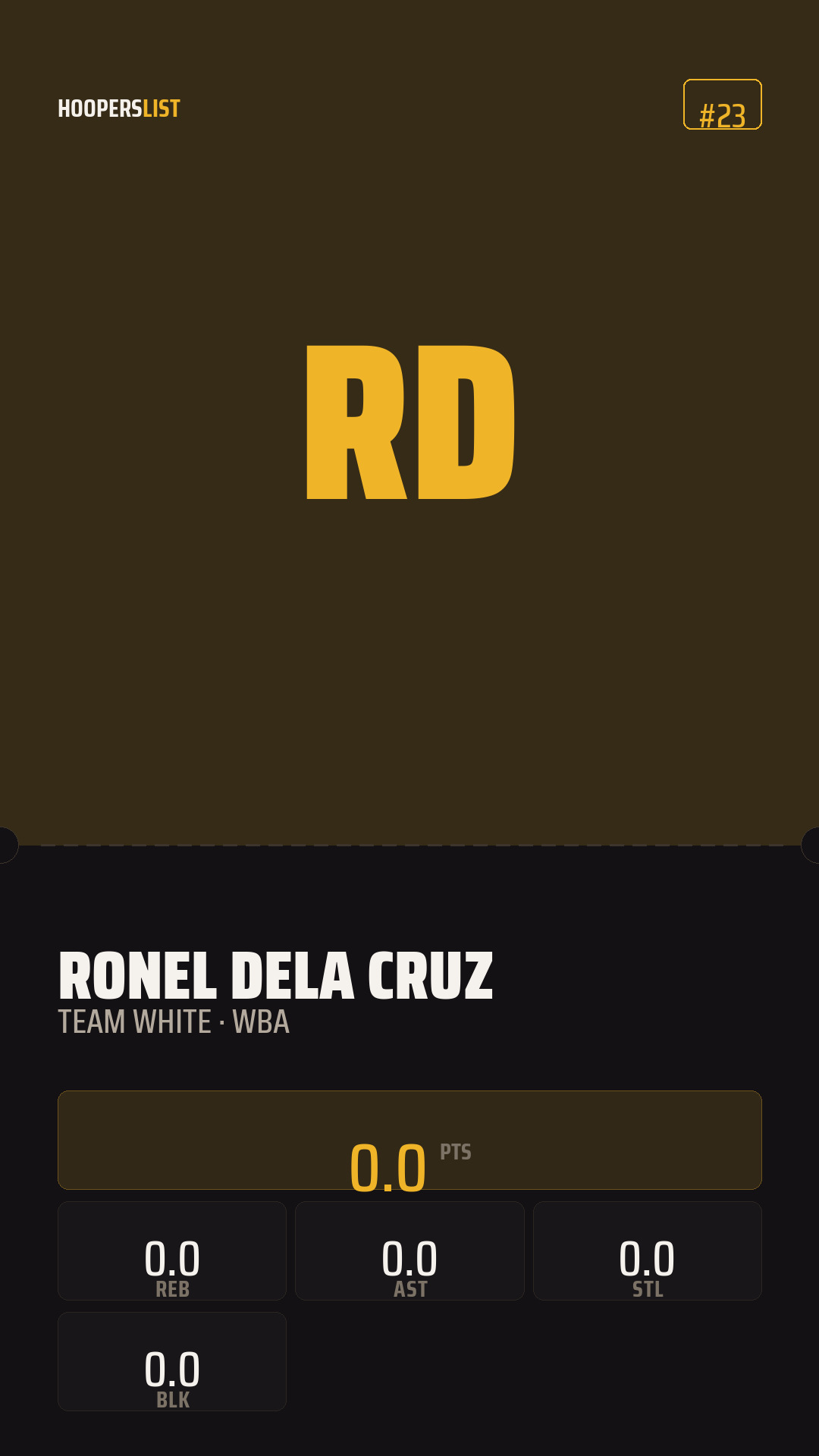 Ticket Stub card style preview