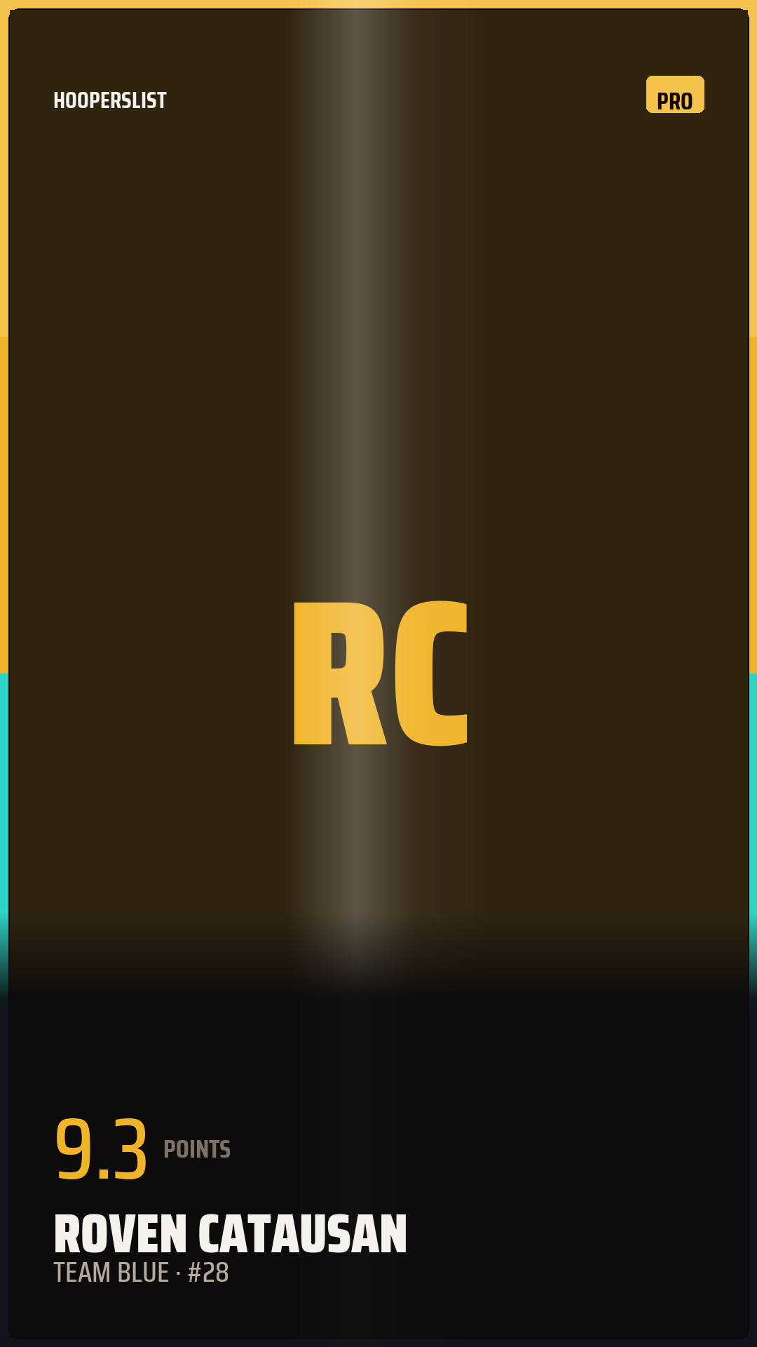 Foil Rookie card style preview