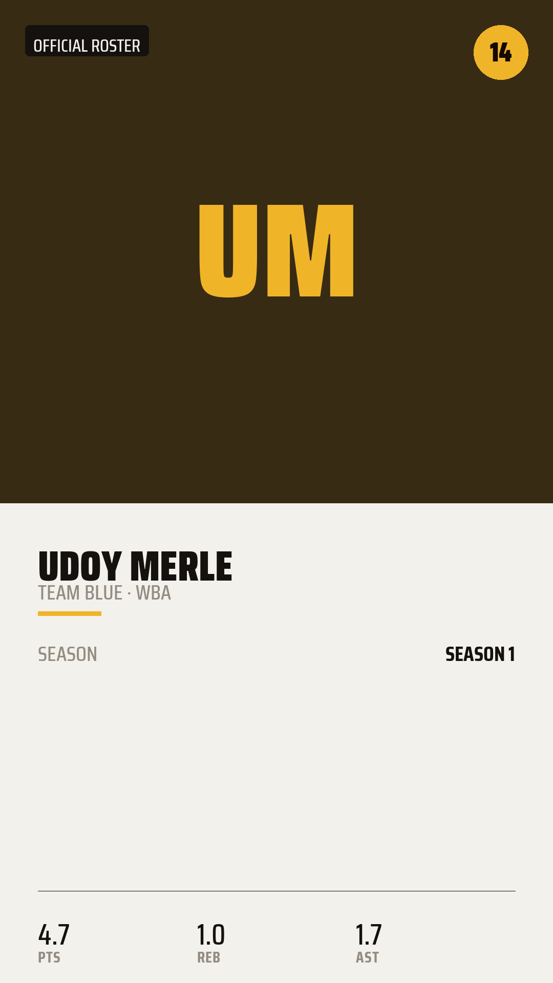 Official Roster Card card style preview