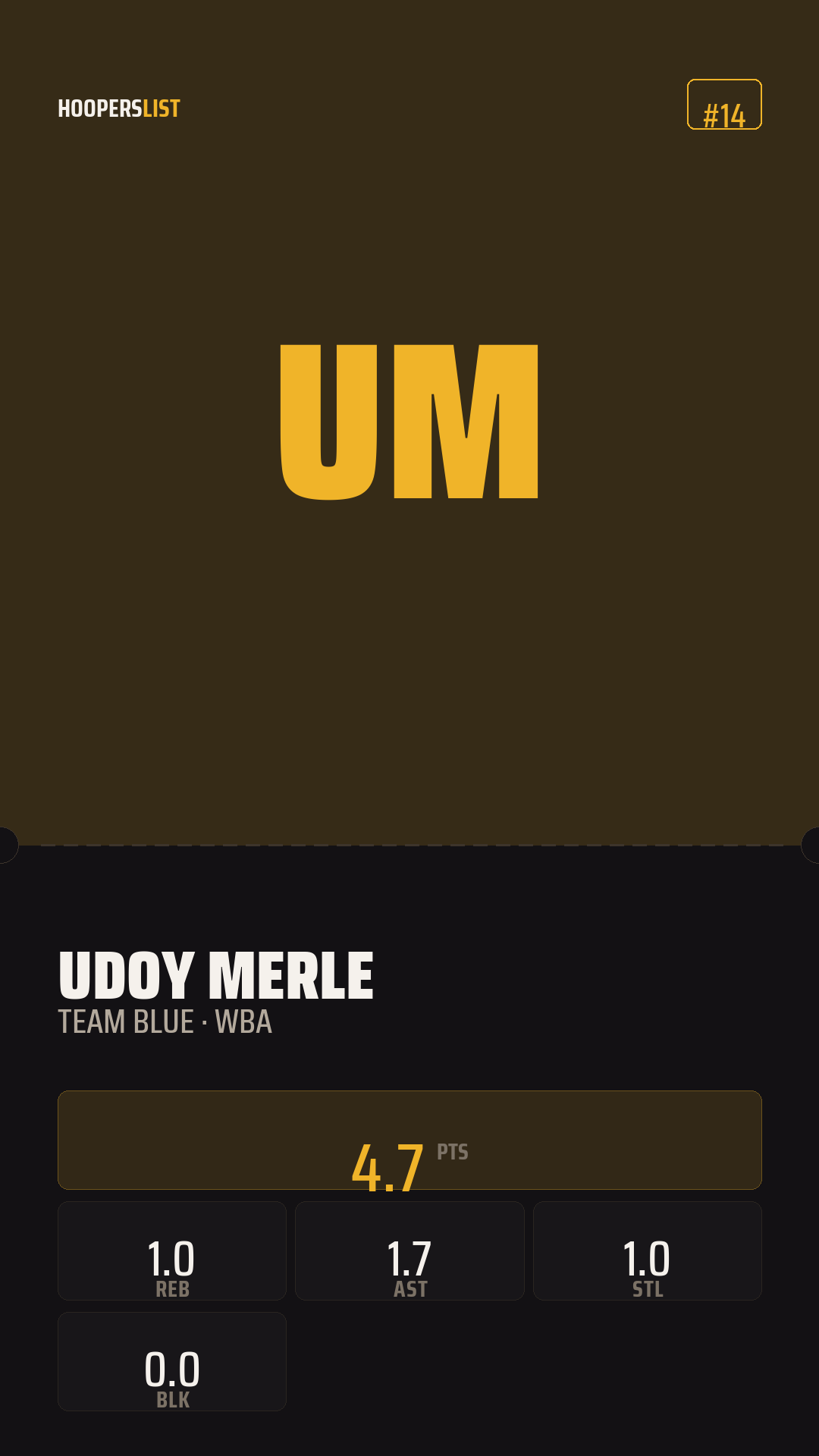 Ticket Stub card style preview
