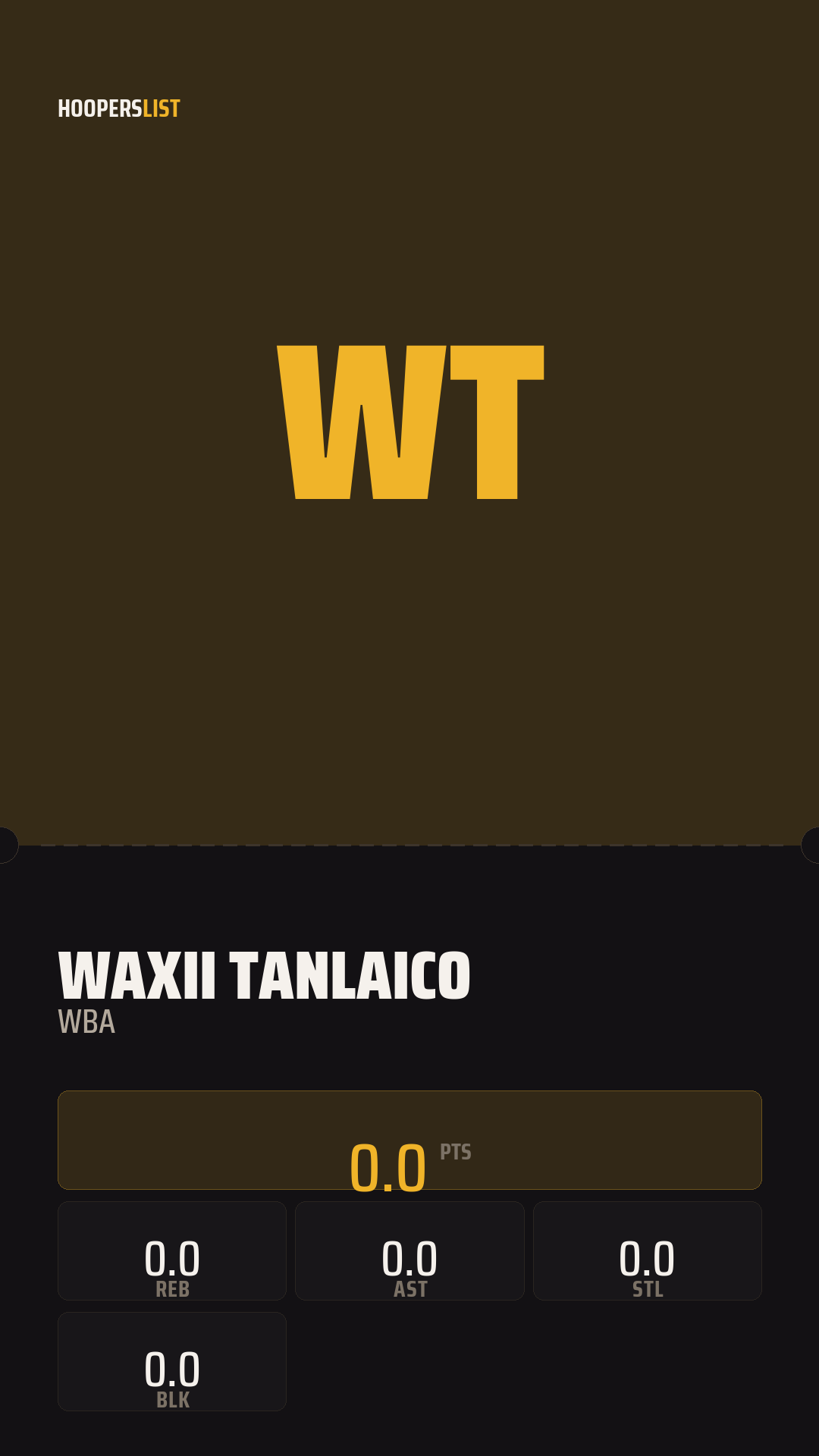 Ticket Stub card style preview