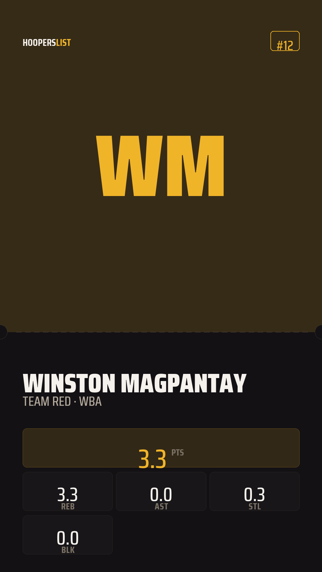 Ticket Stub card style preview